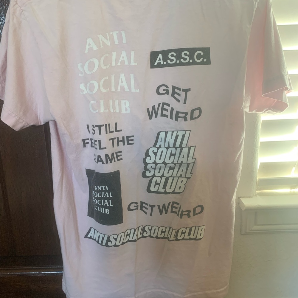 Anti Social Social Club Bukake Pink Tee Shirt, Size Small